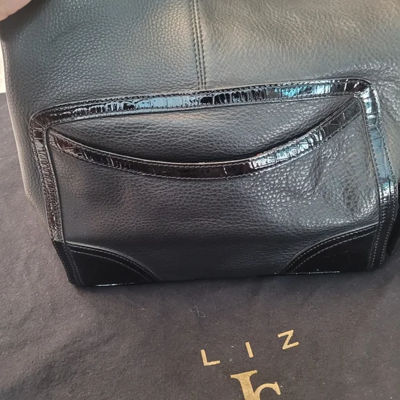 Liz Couture Sophia black leather handbag